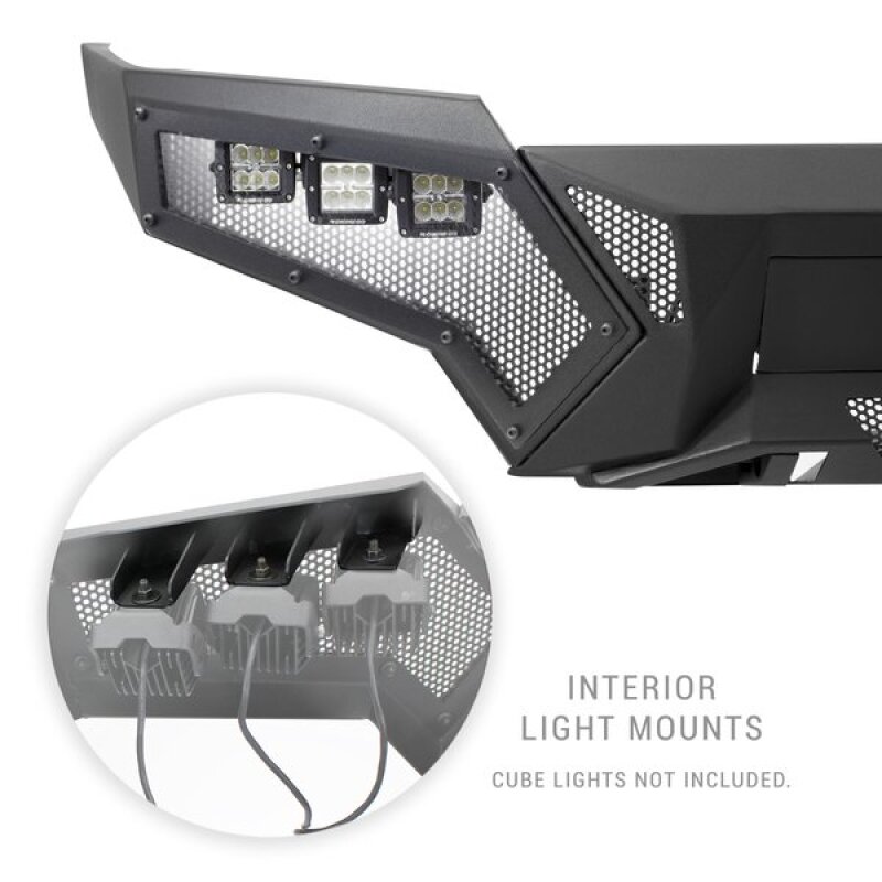 Toyota Tundra Bumper - Front - Go Rhino - Element with Power Bar - Textured Black - `22-`26